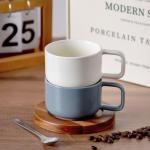 Nordic Cappuccino Coffee Cup And Saucer Set Of 12 Pieces Ceramic 250ml Porcelain