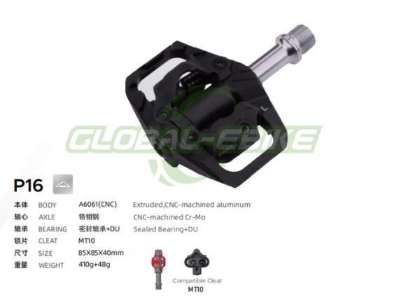 Black Sealed Bearing DU Mountain Road Bike Pedal Set CNC machined Aluminum Body