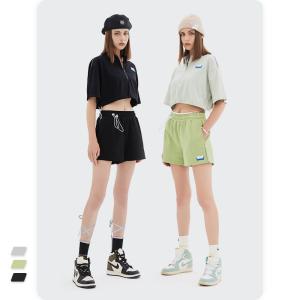 China Open Navel Short Sleeve Women'S Polo Sports Shorts For Spring And Summer factory
