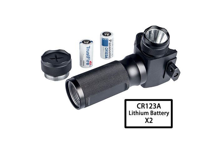 Aluminum Alloy Grip Tactical LED Flashlight 0.35kg Light Weight Concentrated Illumination