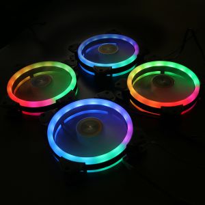 RGB colorful LED Light PC Cooler Fan Autocontrol Heatsink Cooling Fan for