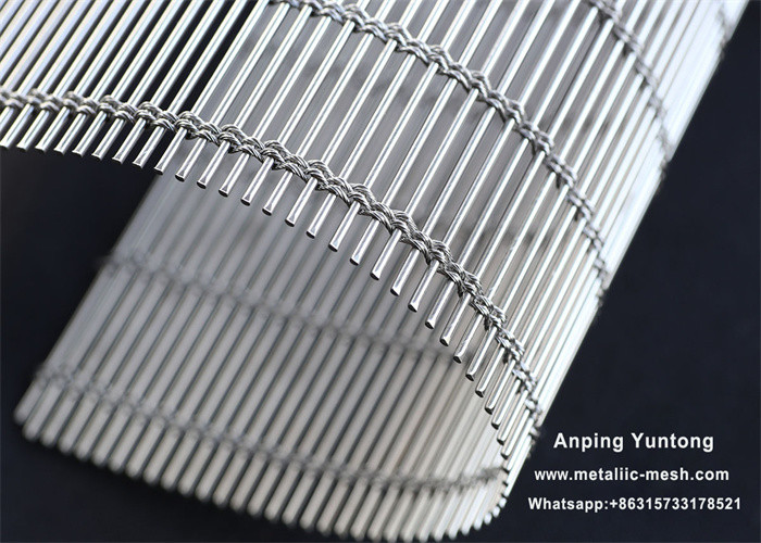 Spiral Wire Belt Stainless Steel Architectural Mesh For Building Facades