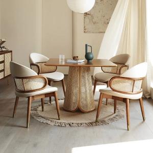 China 80x80 Solid Wood Pedestal Dining Room Table Round Sets factory