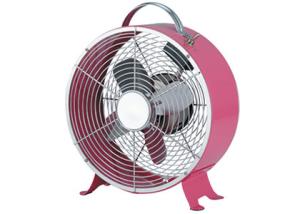 China 9'' Retro Metal Table Fan 2 Speed Setting Copper Color With GS / CE / ROHS factory