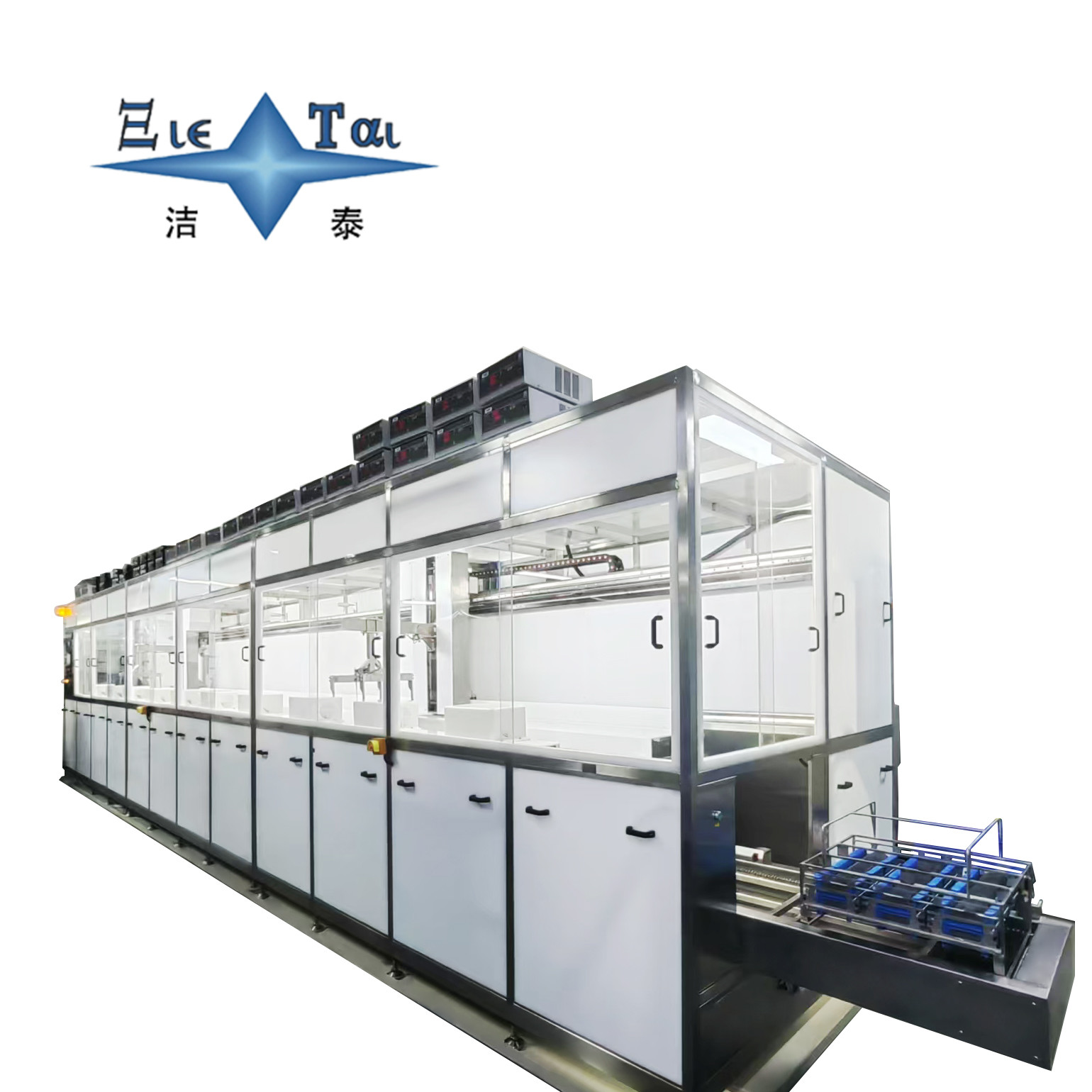 China Semiconductor Wafers Ultrasonic Cleaning System 100KW Automated Ultrasonic Cleaner factory