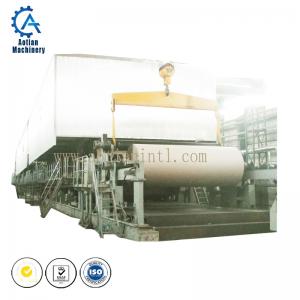 China Paper factory waste paper recycling machine 1092mm Kraft Paper Machine export India factory