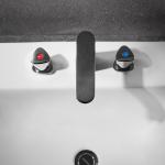 Two Handle Widespread Bathroom Faucet Chrome Deck Mounted