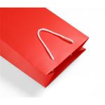 Different sizes pure red your logo printed cotton rope handel clothes paper bag