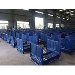 China Steel Lift Customizable Pallet Stackable Distillers Storage Bin For Scrap 1.5 Ton Load on sale