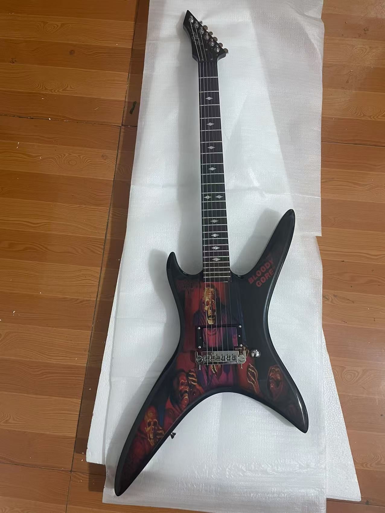 Custom B.C Rich Solid Printed Pattern Hydrographics Transfer Printing Rare Electric Guitar