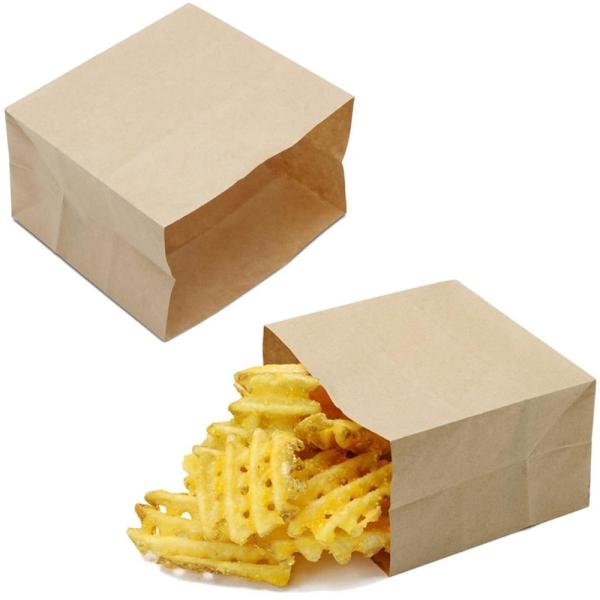 French Fries Packaging Glassine Paper Bags with Customized Logo and Gravure