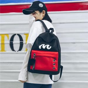 China summer new school wind color letters hanging backpack handbag student bag factory
