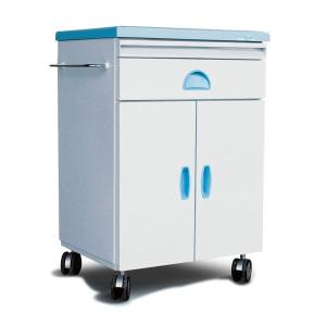 China ABS Pastic Movable Hospital Bedside Table Medical Drawers Cabinet factory
