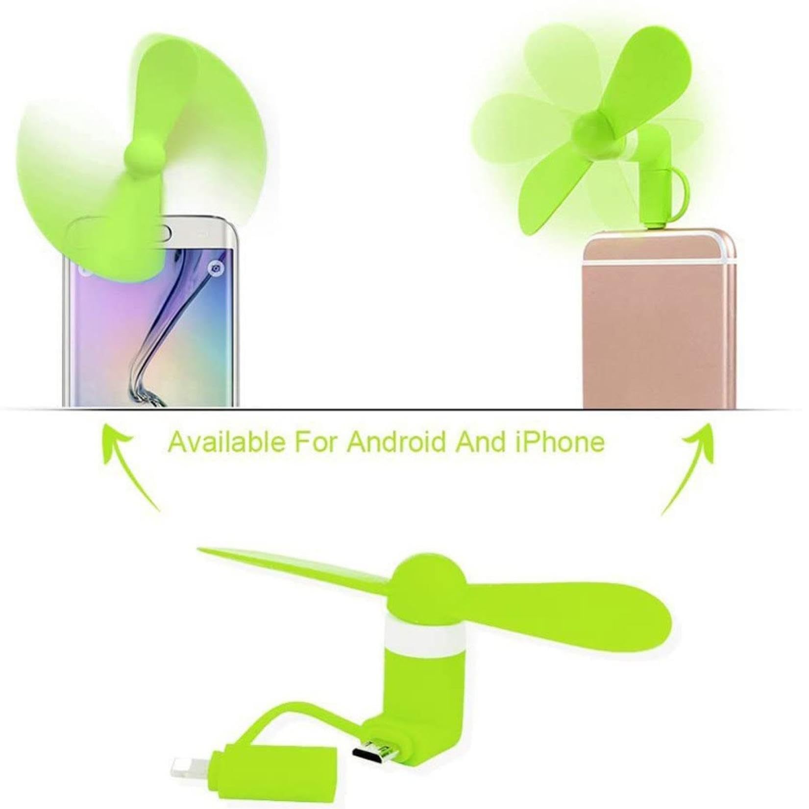 NO App-Controlled Mini USB Fan for iPhone and Android Phones Universal Compatibility