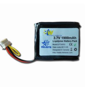 China 3.7V Rechargeable Lithium Polymer Battery Pack 1900mAh For Electric Bicycle factory