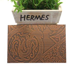 China Copper Brass Coated Clad Decorative Stainless Steel Sheet 600mm Length factory