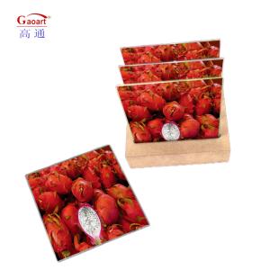 China Square Cutting Board for Tempered Custom Clear Chopping Serving Tray Wine Glass Coaster factory