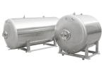 Food - Grade Stainless Steel Beer Brewing Tanks Horizontal Side / Top Manway