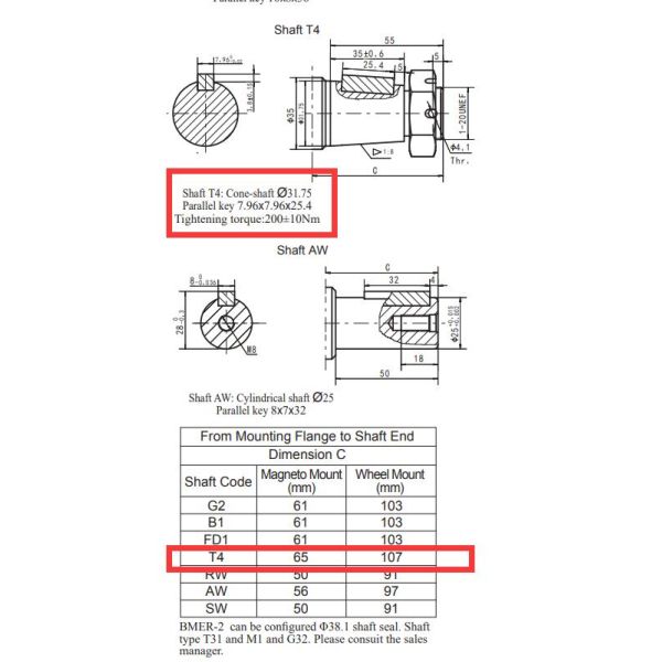 BMER-2-230-MD-T4-R-B Parker TG Series Replacement Hydraulic Motor