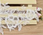 Garment Accessories Embroidery Lace Applique with Cord Ivory Color