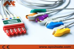 China Philips Cardiac Monitor Cables 5 Lead Clip V2-V6 M1976A CFS factory