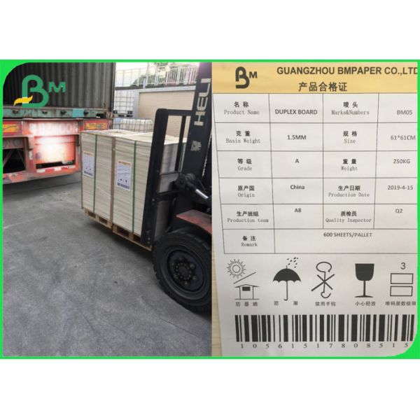 China White Coated Duplex Board 300GSM Smooth Surface For Soap Packaging factory