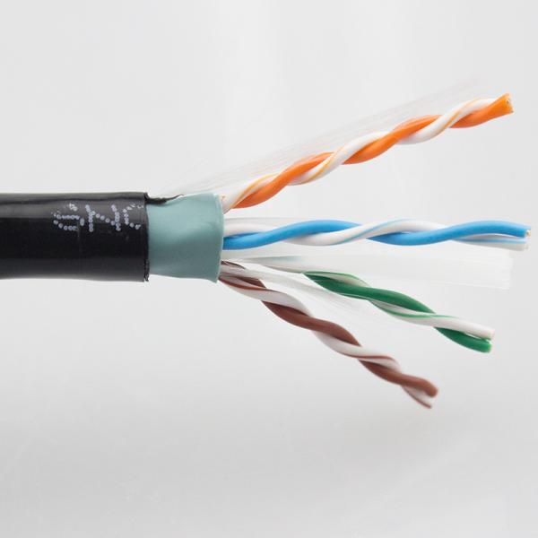 Quick Installation 4 Pair Cat6 FTP Lan Cable , Waterproof High Speed Cat6 Cable