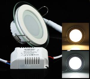 China 6W DIY design Flat led lighting glass and aluminum fixture of panel light 100mm factory