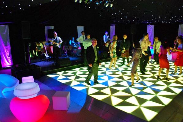 1by1m DMX RGB LED Dance Panels for Wedding Party Lights in White Acrylic Material