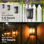 Antique Waterproof Solar Wall Lights Outdoor Garden Lamp For Landscape Courtyard