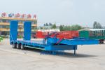 50 Ton Capacity Low Boy Truck Semi Trailer with Hydraulic Ramp and Main Beam