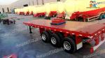 Extendable 3 Axles Genron Semi Truck Flatbed Trailer