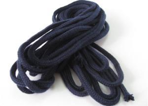 China Custom Garment Braided Colored Cotton Rope Fancy Round Draw With Metal Tip factory