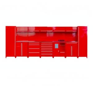China OEM Logo Garage Cabinets Storage with Stainless Steel Combined Cabinet and Tool Cart factory