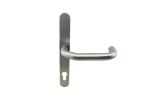 Narrow plate stainless steel door handle exterior for profile doors