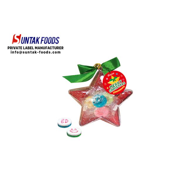 China Seasonal candy Christmas tree and star smile candy for promotion factory