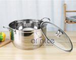 Soup Cooking Canteens Stainless Steel Cookware Set 10pcs Modern Design Style