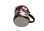 Handpainted Christmas 3D Bear Mug , 335ml Capacity Stoneware Strong Dolomite