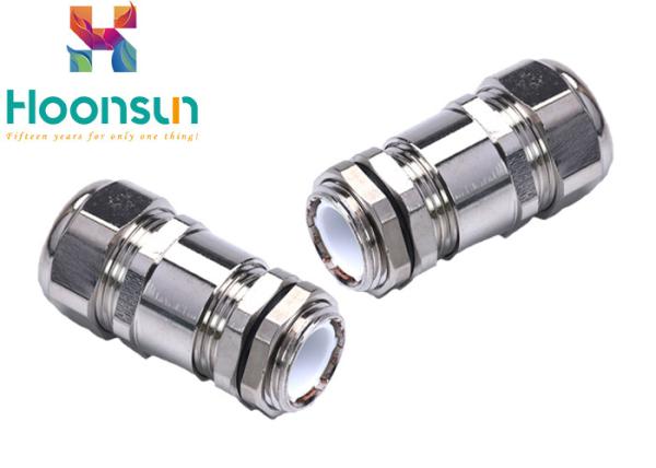 Nickel Plated Tightened Nylon Hose Joint For Nylon Flexible Pipe , Standard