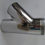 6 Inches Double Wall Stainless Steel Chimney Pipe 135 Degree Tee Including Drain