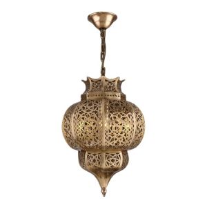 China Middle Hollow Carving Gold Lantern Chandelier With Switch Control factory