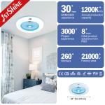 Study Room Silent 360 Degree Ceiling Fan 24" Mini Ceiling Box Fan With LED
