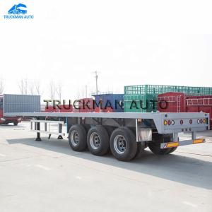 China 40 Feet 3 Axles Flatbed Container Semi Trailer factory