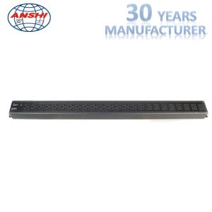 China Black Rack Mount Patch Panel 24 Ways 19 Inch 1.5 U 15A Power Distribution Unit 42u factory