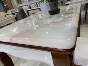 China Household White Marble Top Dining Table , Modern Dining Room Sets For 4 factory