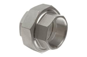 China Forged Steel Unions Threaded Pipe Fittings 3 / 4 Inch BSPP Class 3000 ASTM A182 F22 MSS SP 83 factory