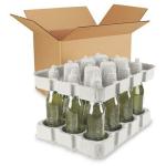Custom logo Eco Friendly Food Packaging Brown corrugated wine shipping box