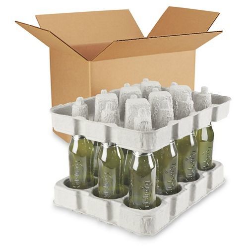Custom logo Eco Friendly Food Packaging Brown corrugated wine shipping box