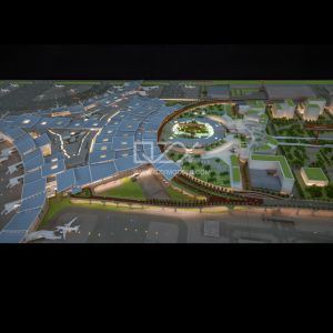 1:500 Scale Miniature Architectural Model with Realistic Detail Acrylic Material