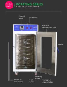 China Stainless Steel 304 Rotating Baking Oven 8 Shelf Commercial Dehydrator Oven factory
